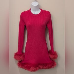 Show Me Your Mumu Fran Hot Pink Knit Mini Dress Size Medium